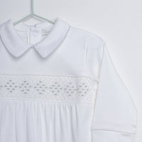 Osito Pijama Bordado Rombo Gris