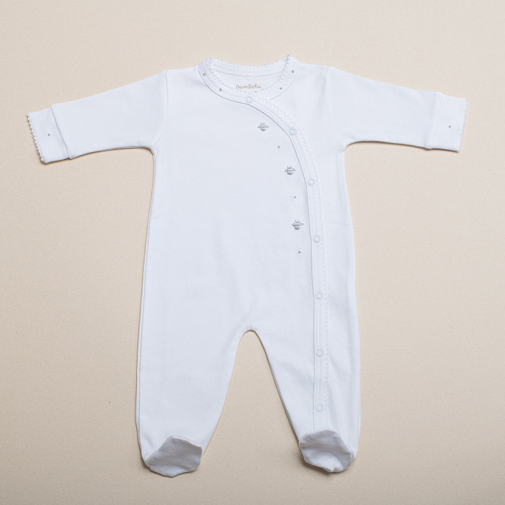 Osito Pijama Kimono Algodon Pima Abejas