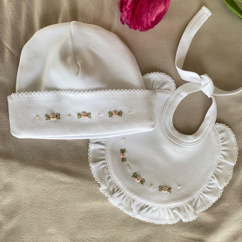 Babero Algodon Pima Rositas