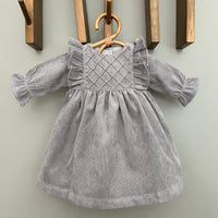 Vestido Florencia Cotele Gris Marengo