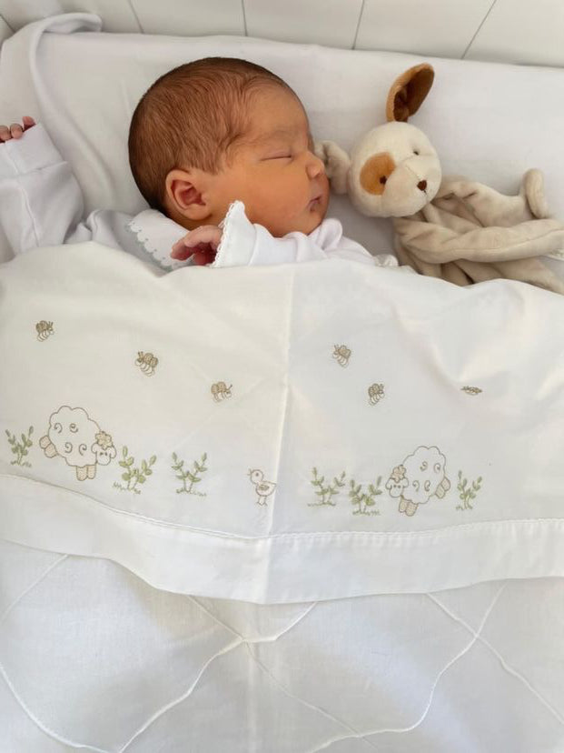 Sabanas Cuna 70x1.40 Bordados Neutro