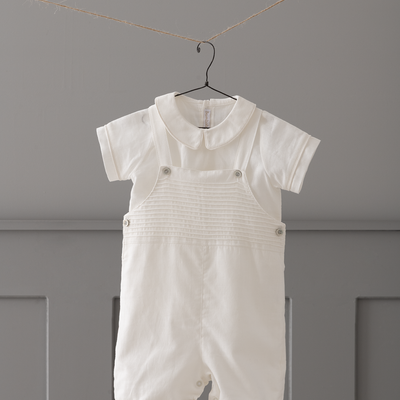 Conjunto Bautizo Benjamin Blanco Corto