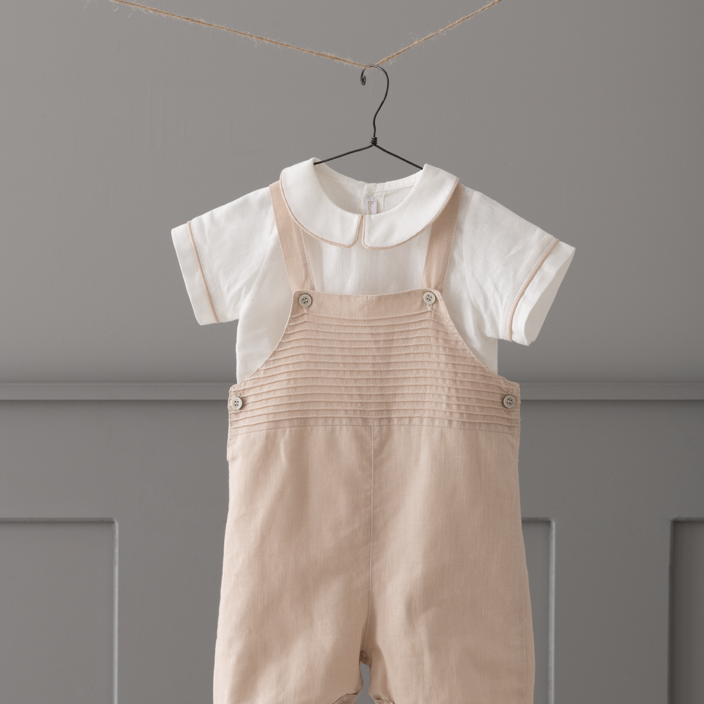 Conjunto Bautizo Benjamin Beige Corto