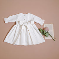 Vestido Lourdes Lino Blanco