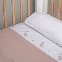 Sabanas Cuna 70x1.40 Huincha Estampada Gansita