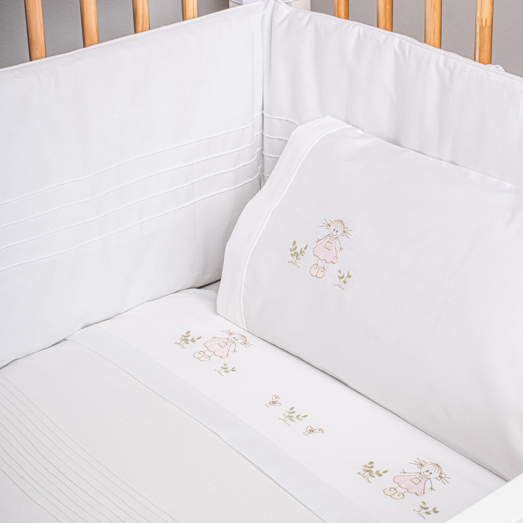 Sabanas cuna 70x1.40 Bordados Niña