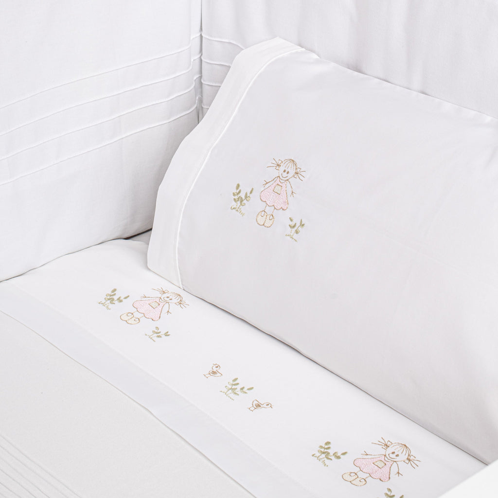 Sabanas Moises o Colecho Bordados Niña