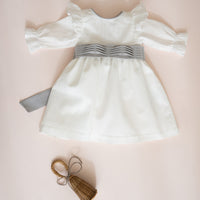 Vestido Colette Cinto Gris Perla