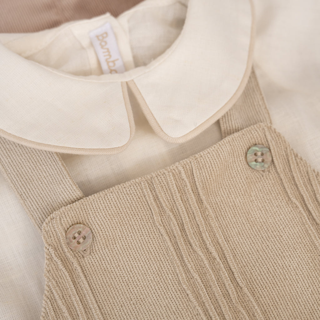 Conjunto Jardinera Arthur cotele Beige
