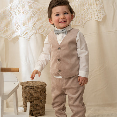 Conjunto Albert Cotele Beige Gillette + Pantalón