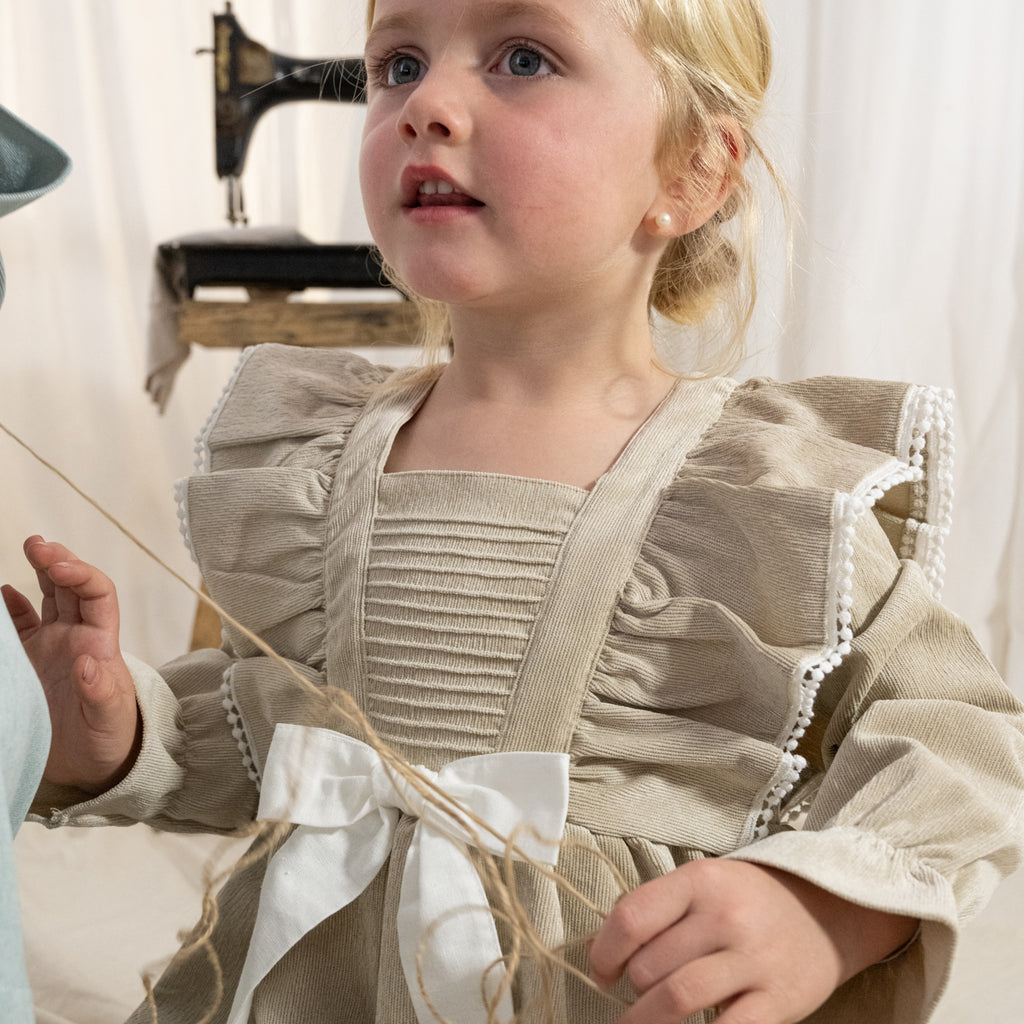 Vestido Acacia Cotele Beige