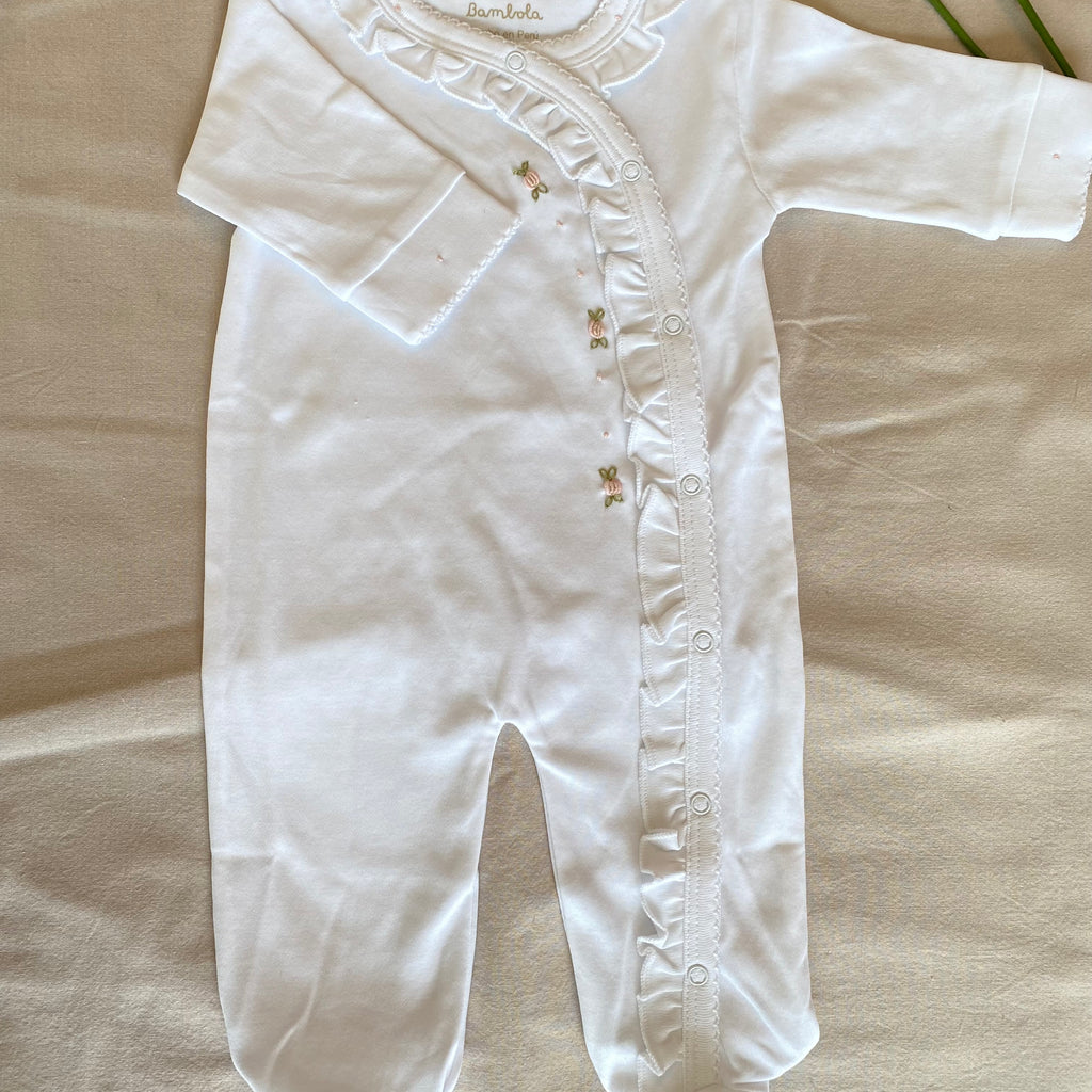 Osito Pijama Kimono Vuelos Algodon Pima Rositas