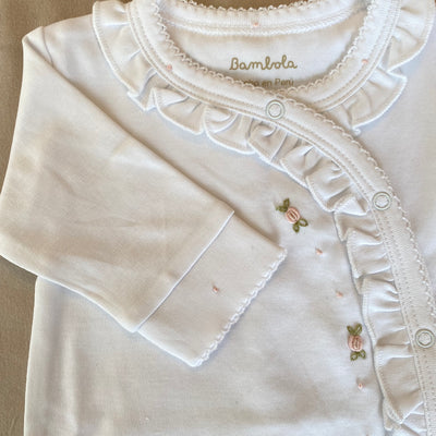 Osito Kimono Vuelos Algodon Pima Rositas