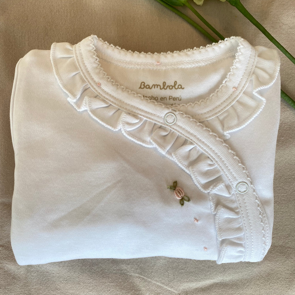 Osito Pijama Kimono Vuelos Algodon Pima Rositas