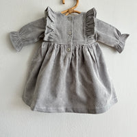 Vestido Florencia Cotele Gris Marengo