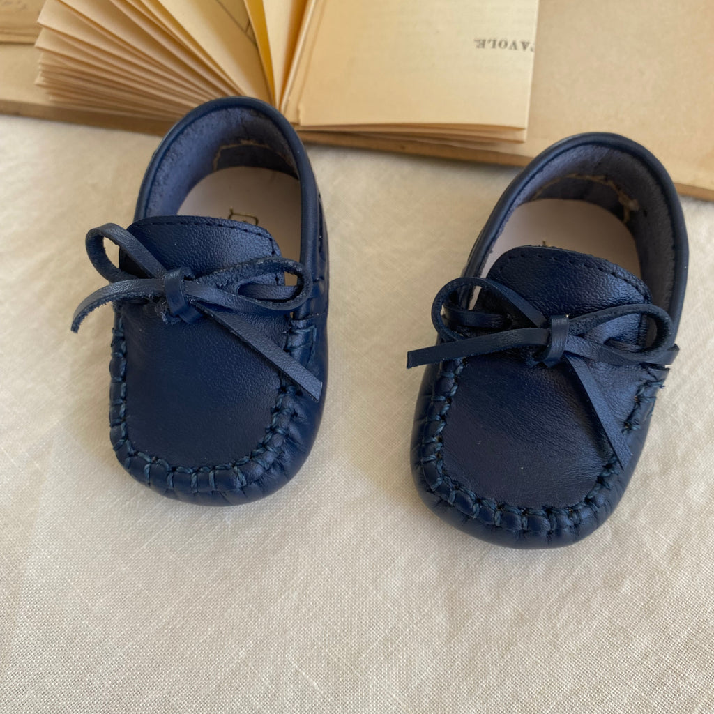Mocasin Cuero Azul