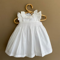 Vestido Avellana Smock Blanco