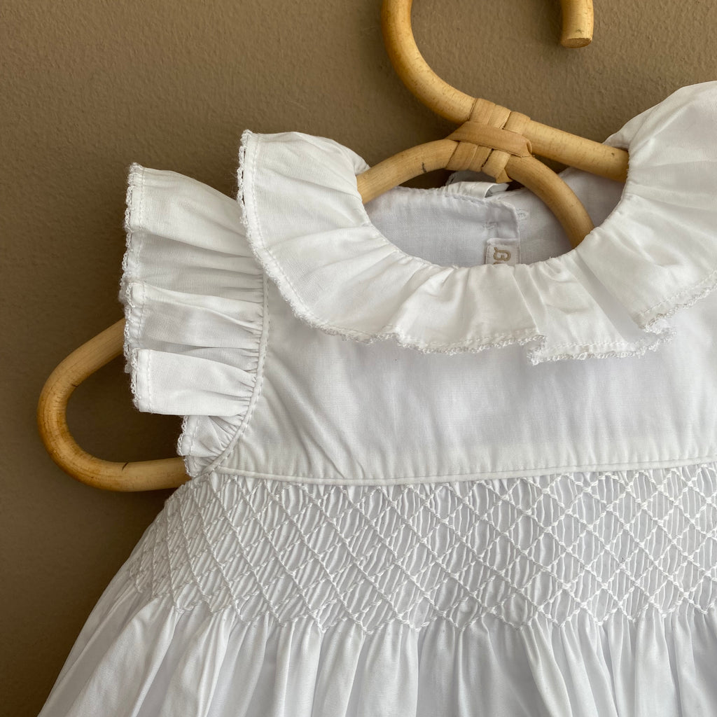 Vestido Avellana Smock Blanco