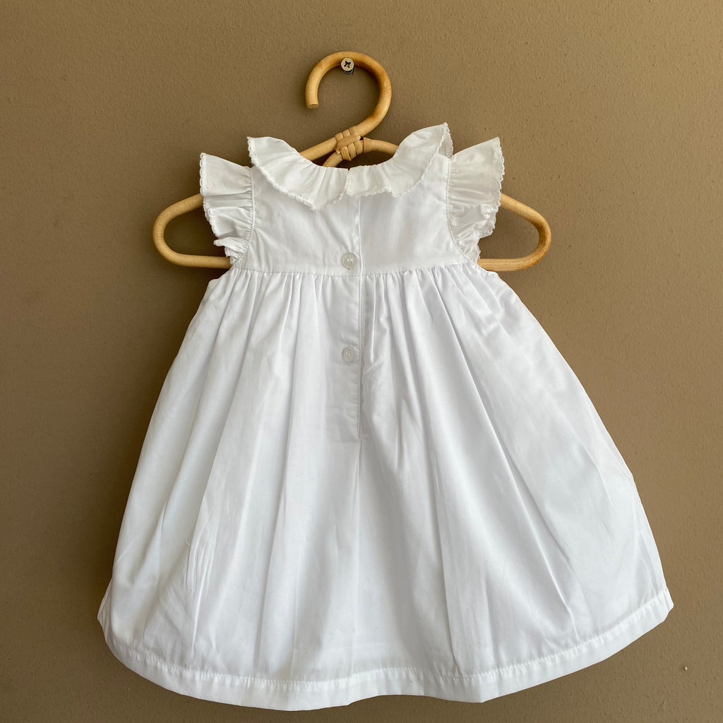 Vestido Avellana Smock Blanco