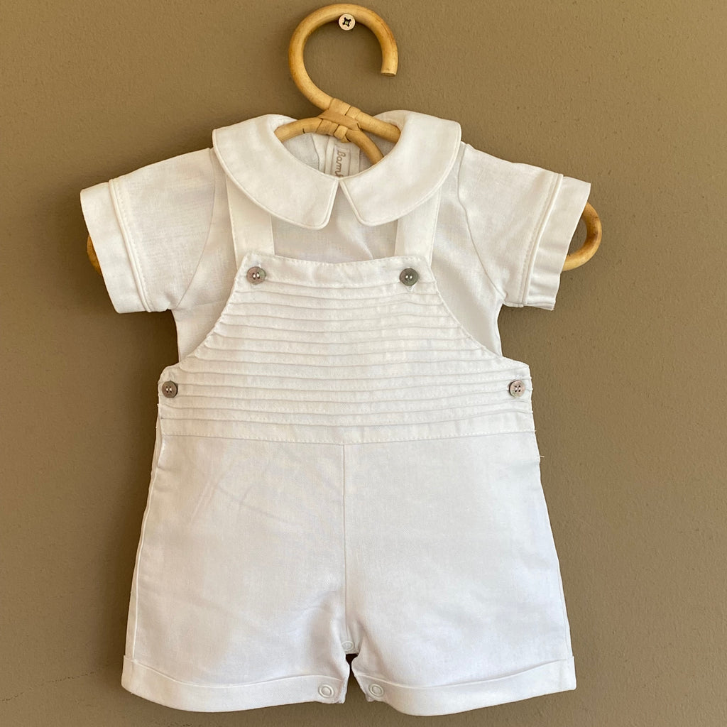 Conjunto Bautizo Benjamin Blanco Corto