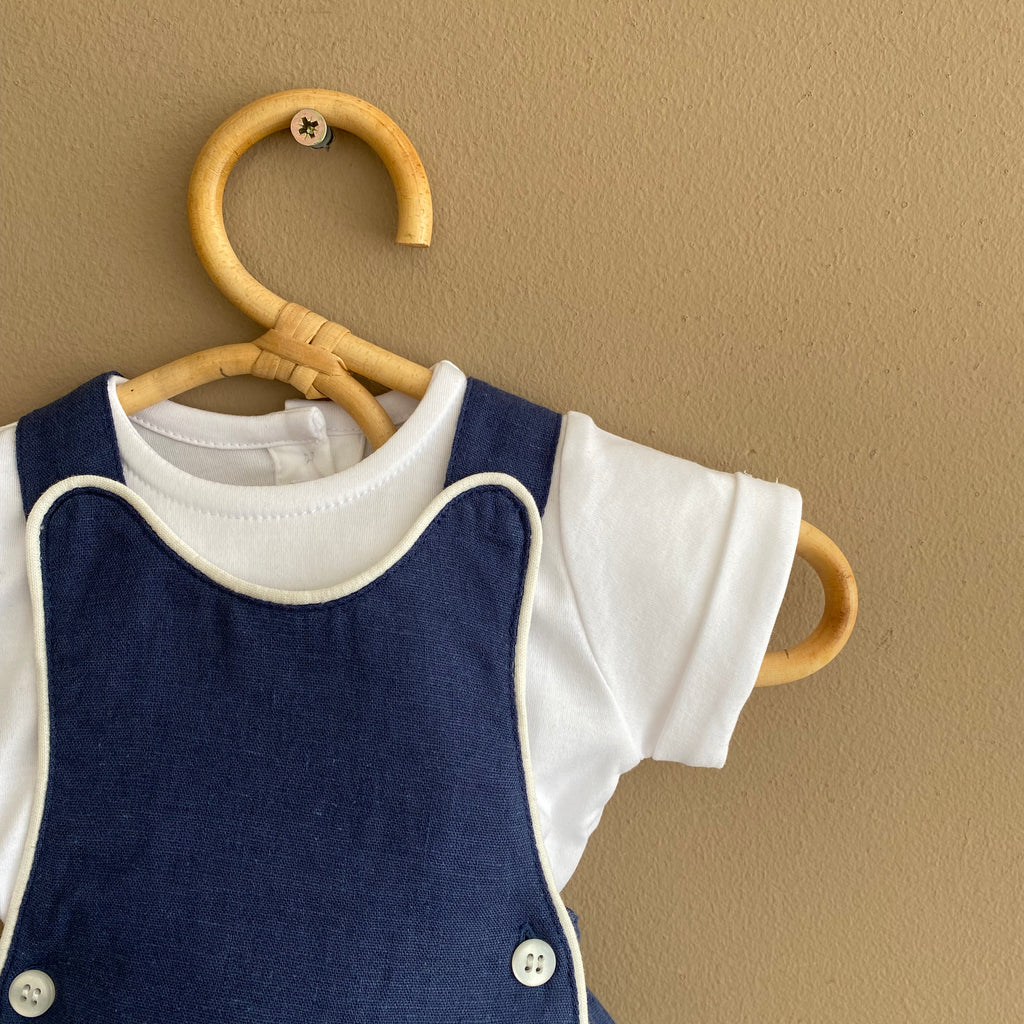 Conjunto Marinero Gerard Lino Azul Bombacho + Polera