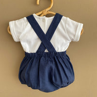 Conjunto Marinero Gerard Lino Azul Bombacho + Polera