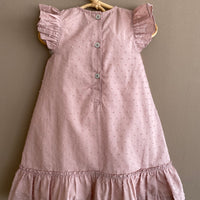 Vestido Emily Plumeti Rosa Palo