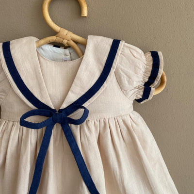 Vestido Marie Lino Azul