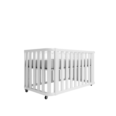 Cuna Paris, 5 en 1 Moises, Cuna, Corral, Cama Montessori, Sillon, Color Blanco