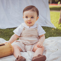 Conjunto Bautizo Benjamin Beige Corto