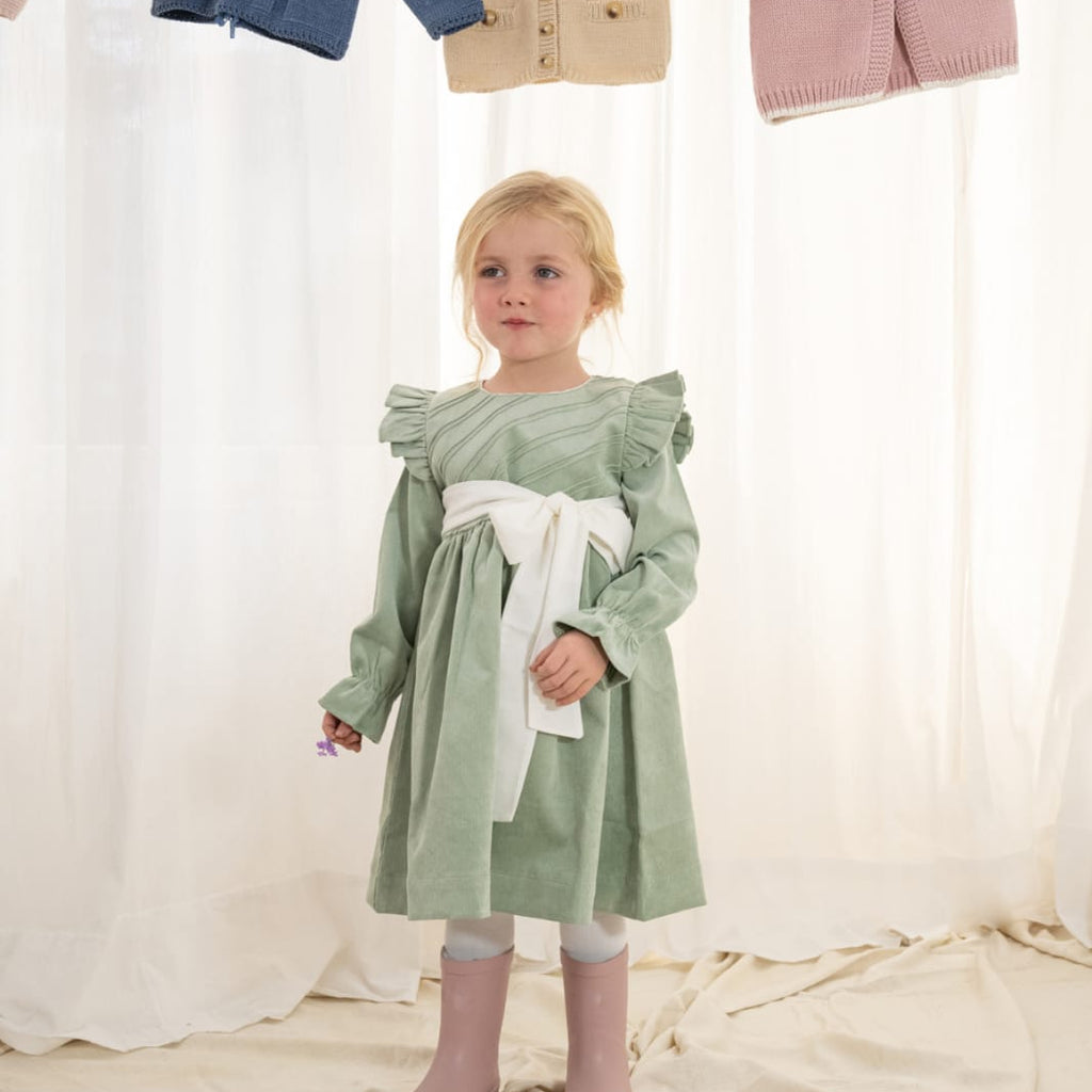 Vestido Odette Cotele Verde Seco