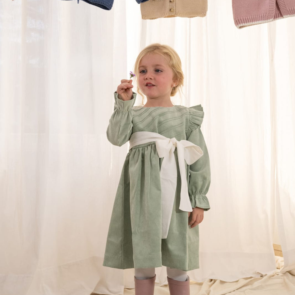 Vestido Odette Cotele Verde Seco