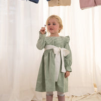 Vestido Odette Cotele Verde Seco