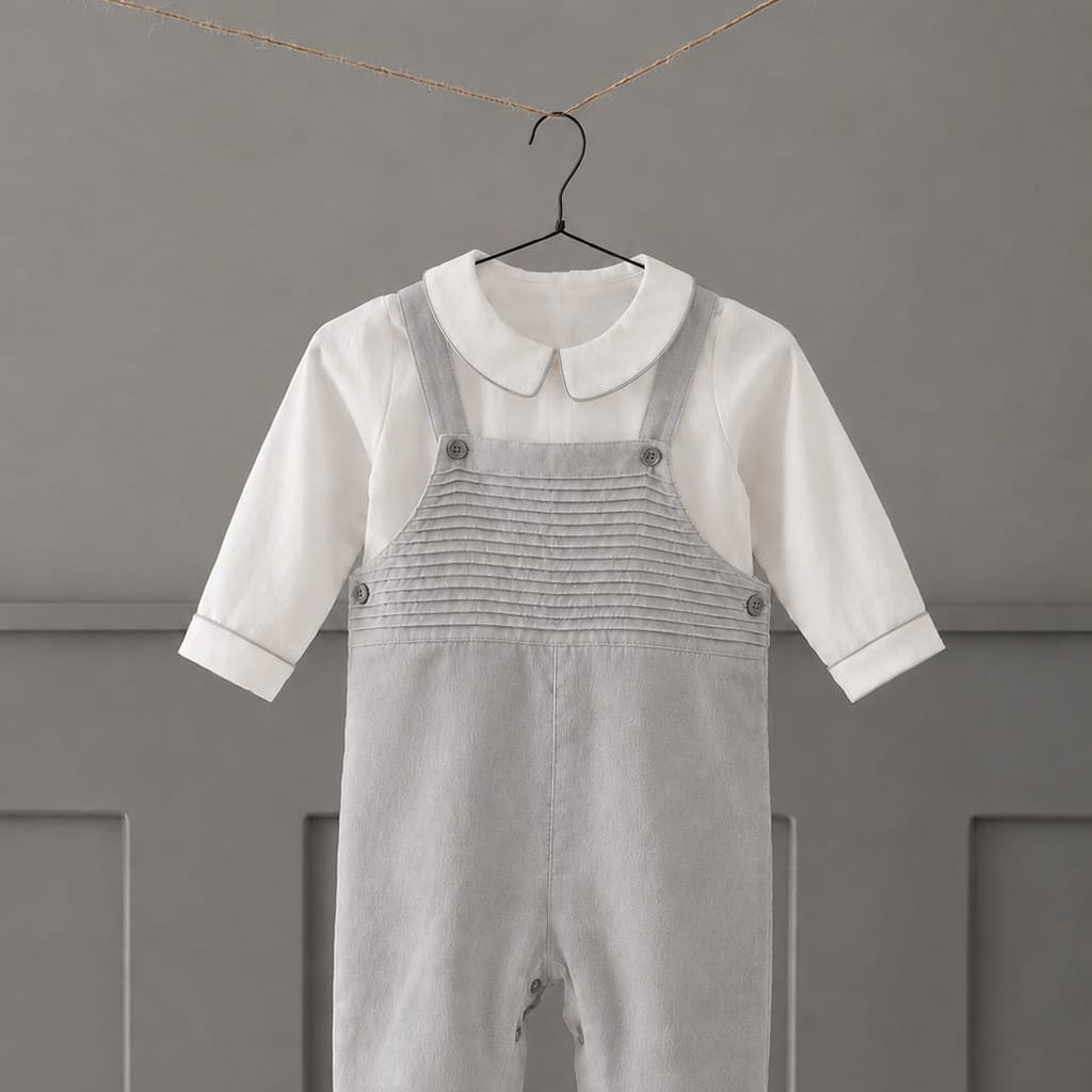 Conjunto Jardinera Benjamin Lino Gris Perla