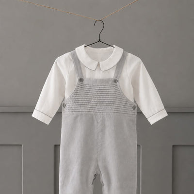 Conjunto Jardinera Benjamin Lino Gris Perla