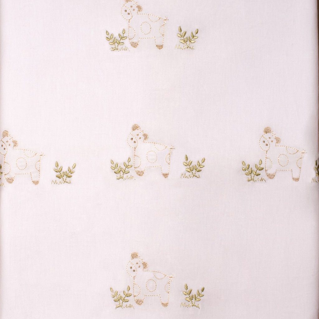 Colcha Moises o Colecho Oxford Rodon Bordado Neutro