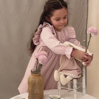 Vestido Florencia Cotele Rosa Viejo