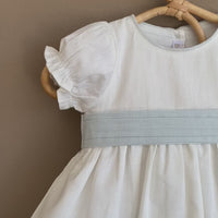 Vestido Paulette Lino Cinto Menta