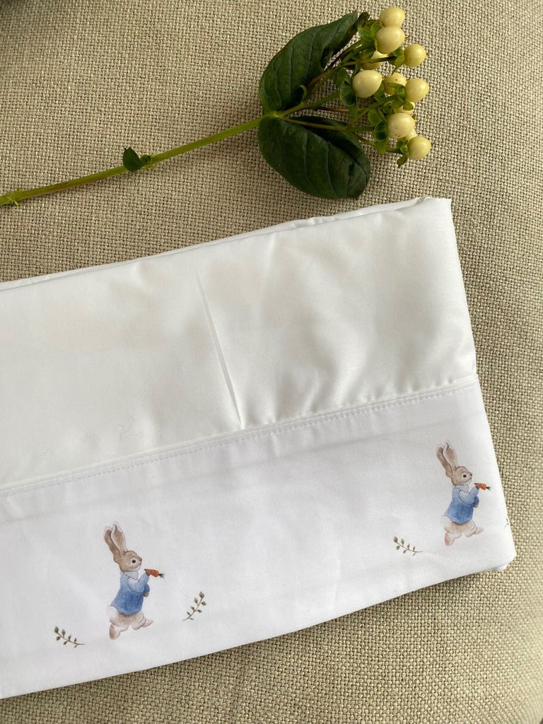 Sabanas Cuna 70x1.40 Huincha Estampada Peter Rabbit