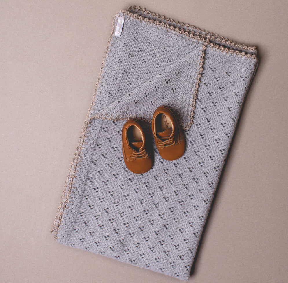 Chal Calado Orillado En Lino Mano Crochet