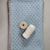 Chal Calado Orillado En Lino Mano Crochet