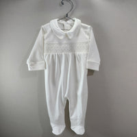 Osito Pijama Bordado Rombo Blanco