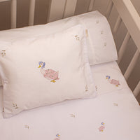 Sabanas Cuna 70x1.40 Huincha Estampada Gansita