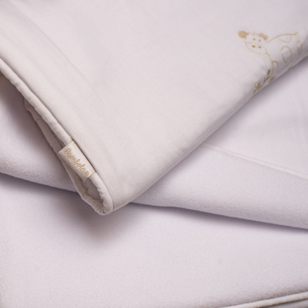 Colcha Moises o Colecho Oxford Rodon Bordado Neutro