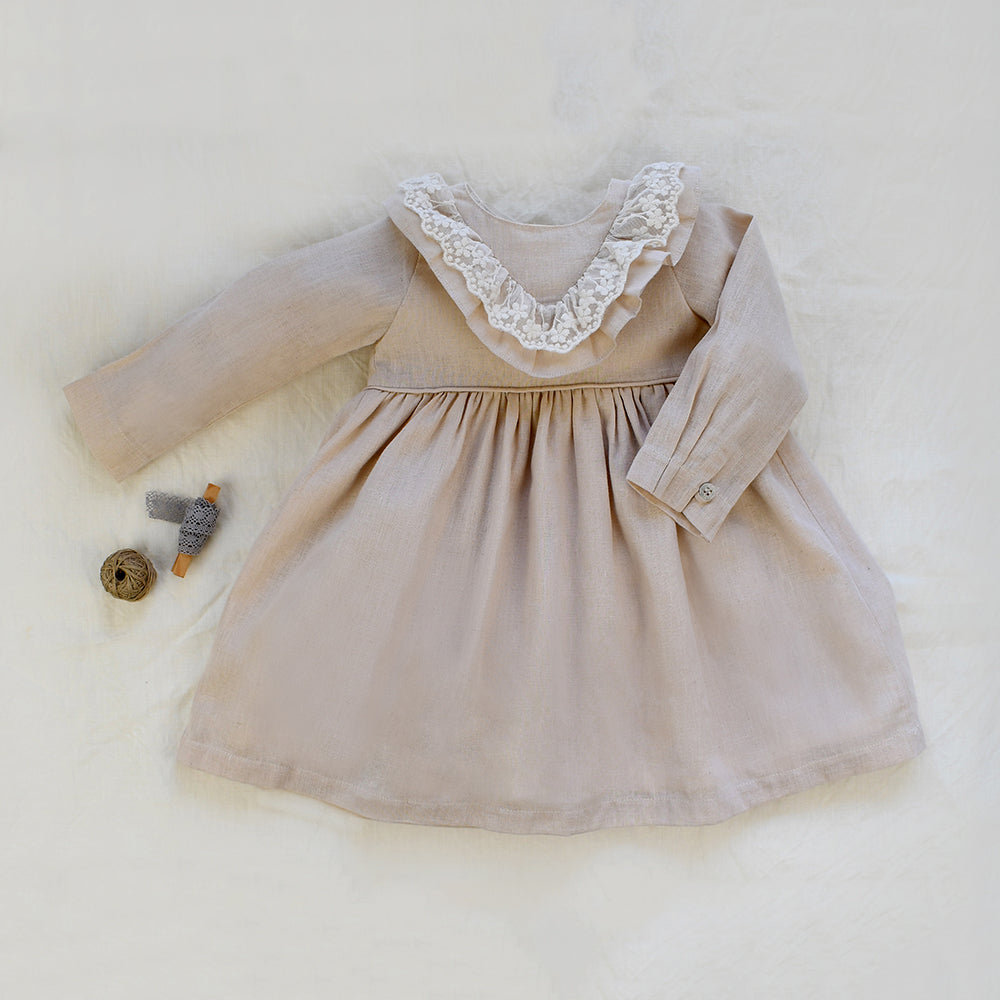 Vestido Valeria Lino Color Beige